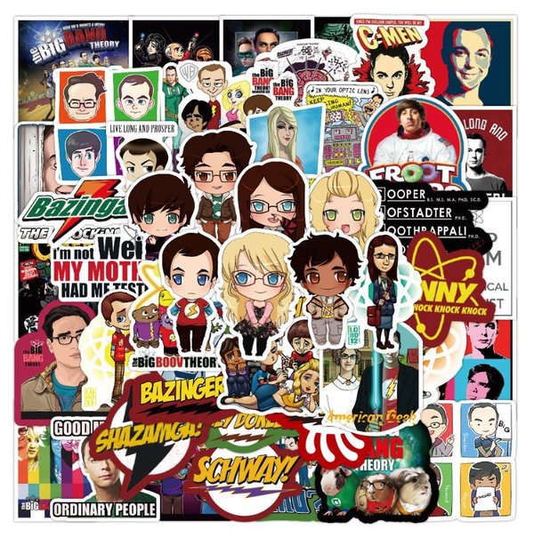 50 tlg Stickerset Big Bang Theory Sheldon Cooper Hofstadter
