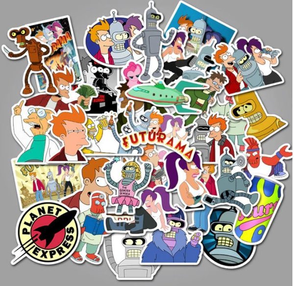 50 tlg Stickerset Futurama Comic Fry Leela Neu New York
