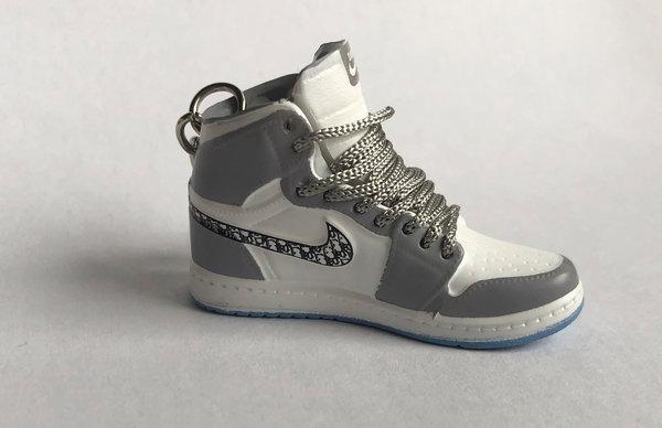 Nike x Dior Air Jordan 1 Schlüsselanhänger Grau Sneaker NBA