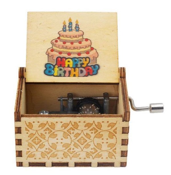 Mini Drehorgel Happy Birthday Geburtstag Musik Box Geschenk
